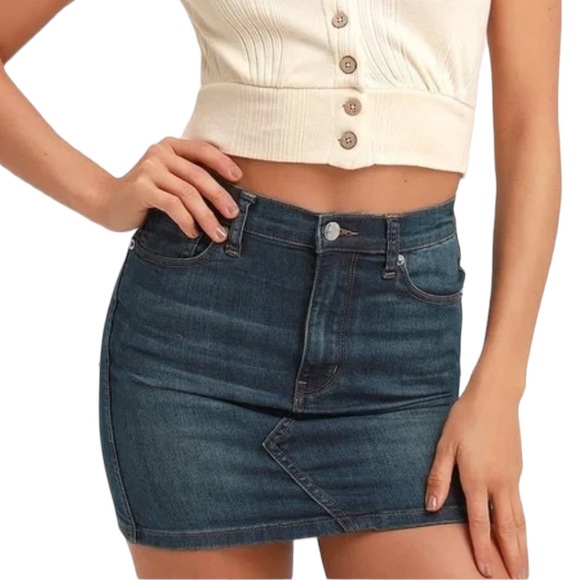 WE THE FREE x FREE PEOPLE: We The Free Teagan Denim Jean Mini Skirt - Size 26 - Picture 2 of 10